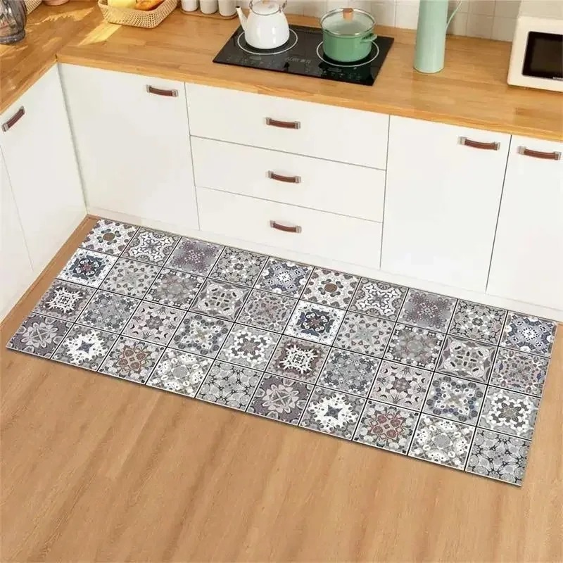 พรมปูพื้นลายกระเบื้องวินเทจสีน - Commercial Kitchen Tile บทวิจารณ์และราคา